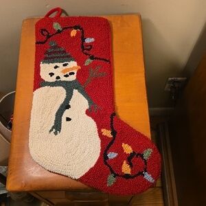 Snowman Christmas Stocking 11 x 18 inches